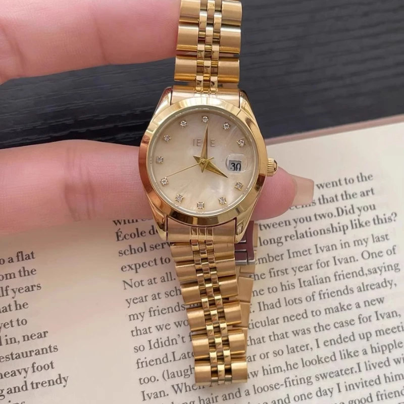 2025 waterproof quartz watch birthday gift niche light luxury fashion classic trend women's watch elegant and simple