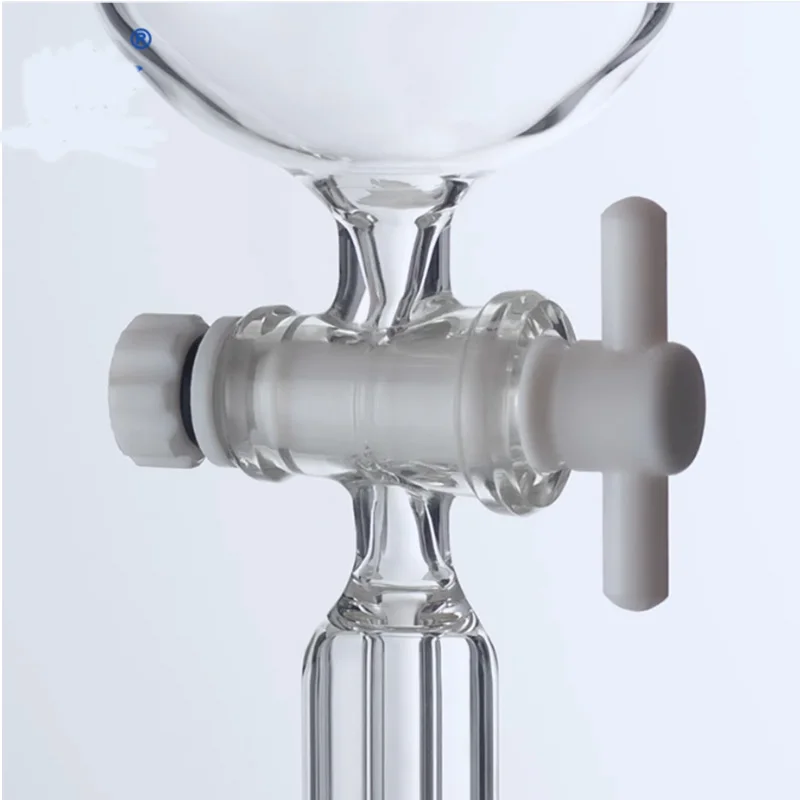 Lab Cylindrical Dropping Funnel Glass Cylindrical Feed Funnel with PTFE Piston 19#24# frosted Standard joint