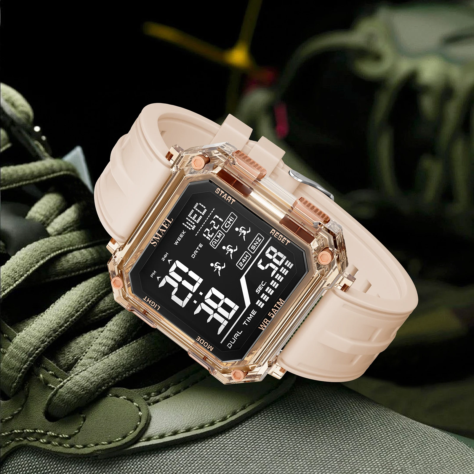 SMAEL Brand 8129 Waterproof Dropshipping Watch Alarm Clock Luminous Young Fashion business Quartz Sport Wristwatches view 4