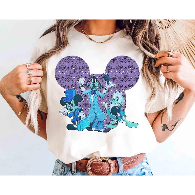 

Микки Маус, Гуфи и Дональд Дак, рубашка для автохокера для косплея, футболка Silly Mortal, хлопковая всесезонная рубашка унисекс