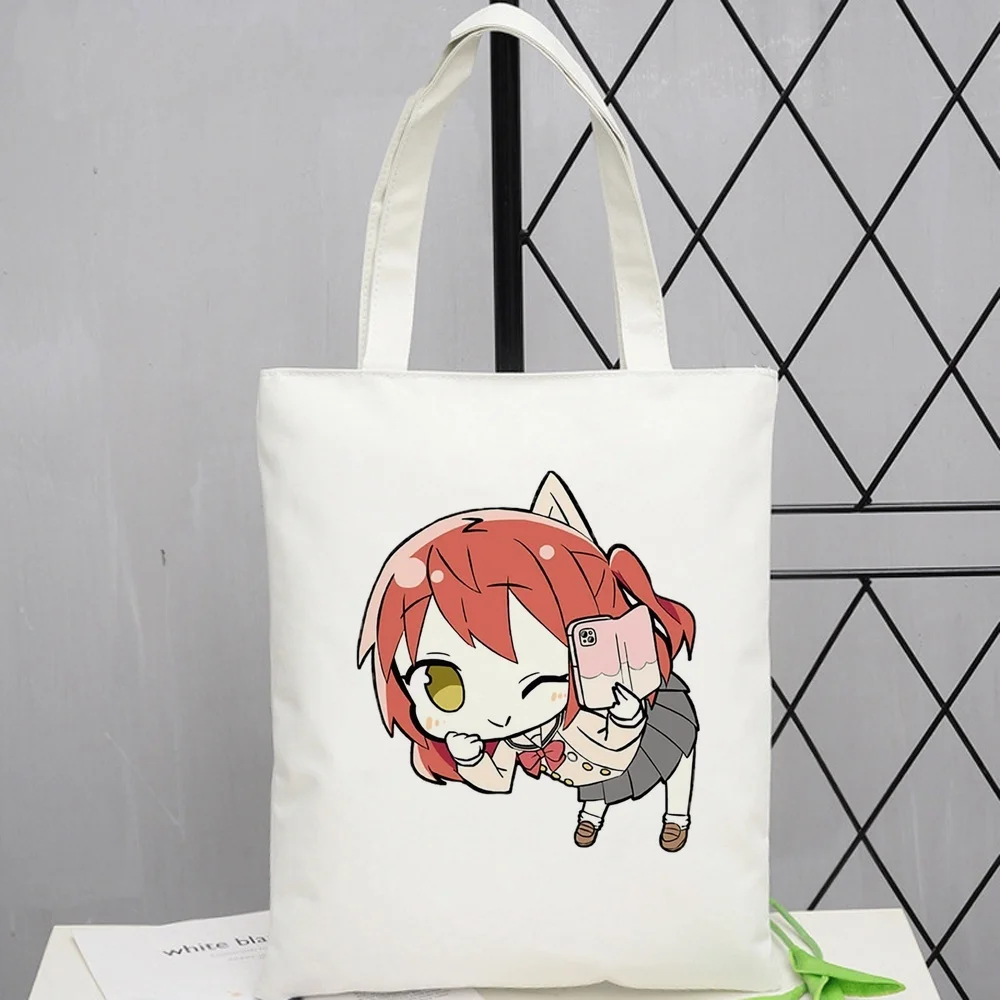 Bocchi the Rock tote bag canvas  sac cabas bolsas de tela torba na zakupy grocery femme