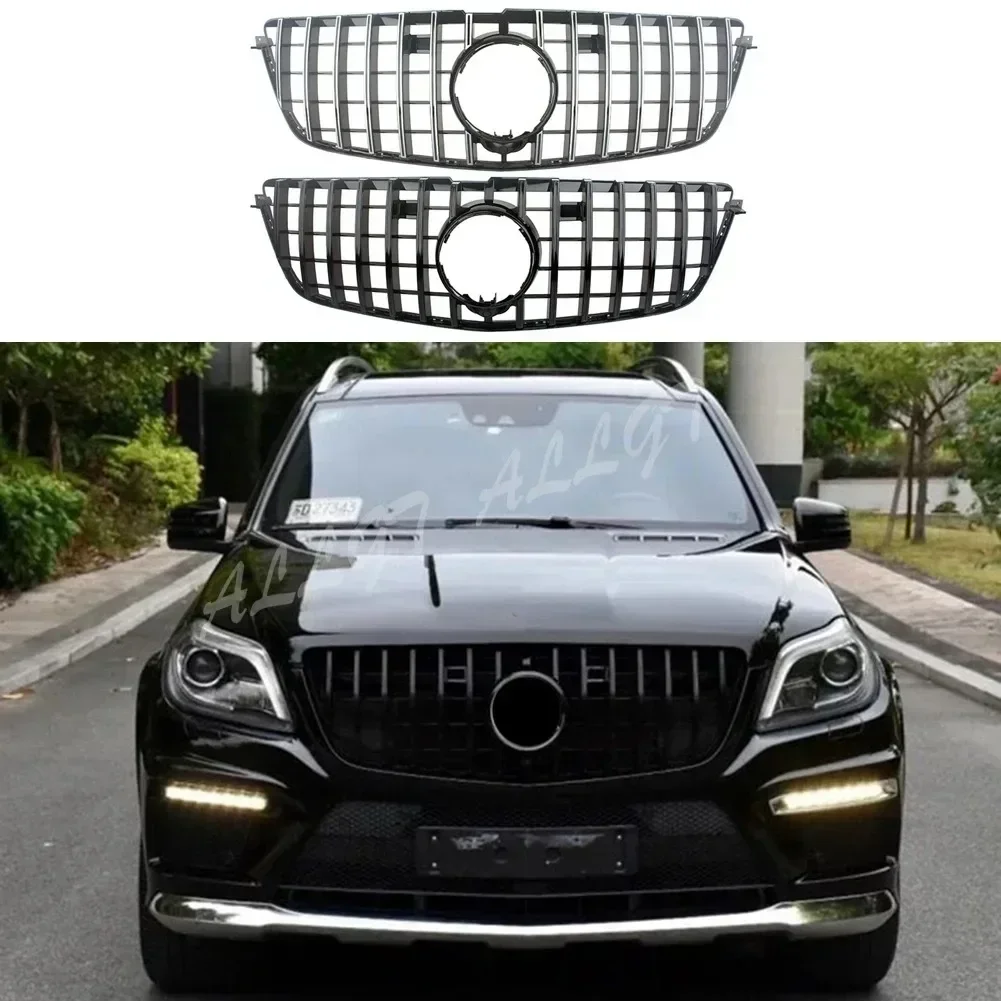 

Car Front Racing Bumper Grille Upper Facelift Grill For Mercedes-Benz Class-GL X166 2013 2014 2015