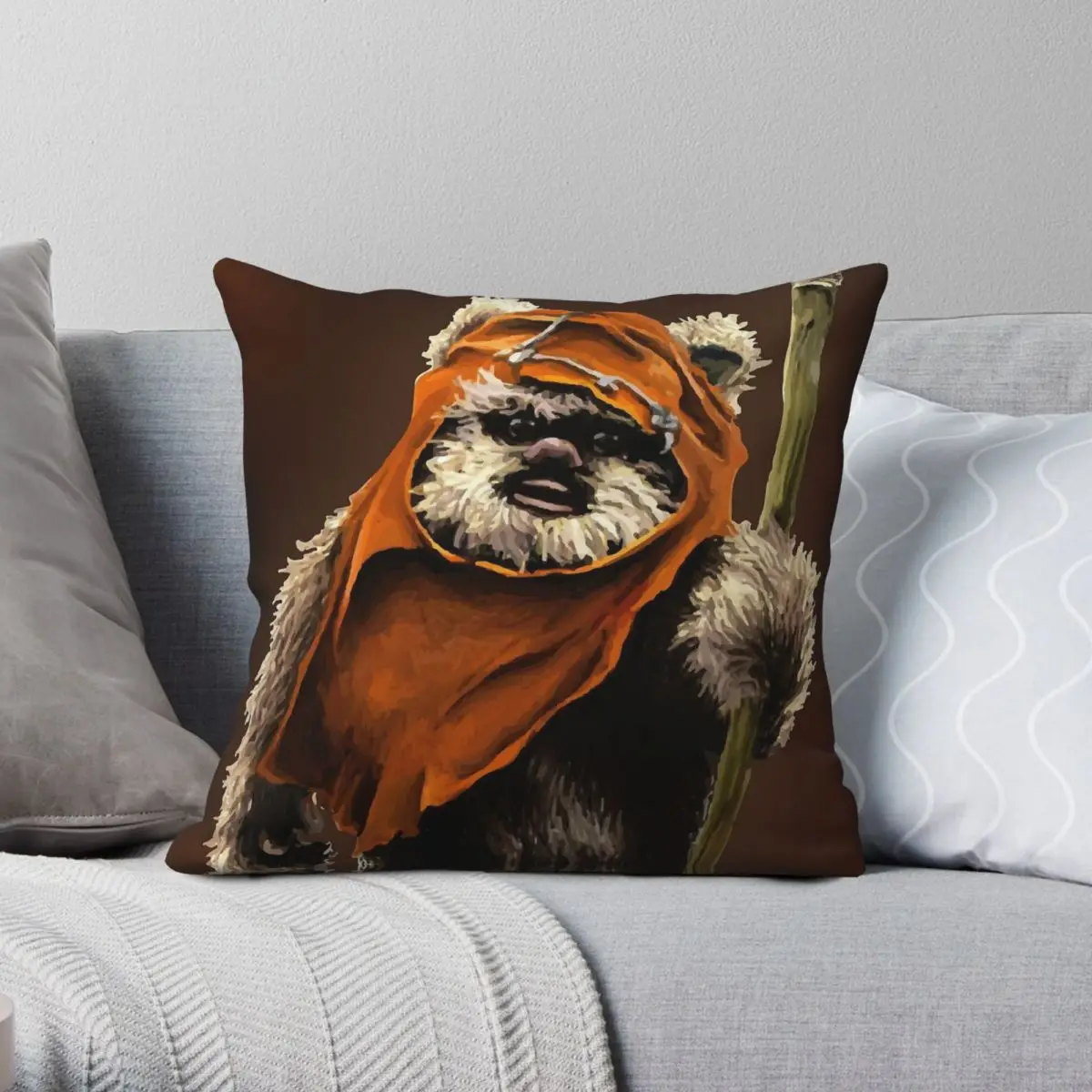 Ewok Endor Square Pillowcase Polyester Linen Velvet Pattern Zip Decorative Throw Pillow Case Sofa Cushion Cover