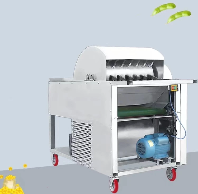 Electric Green Mung Bean Picking Machine/ High Capacity Fresh Soybean Pod Picker/ 200kg/h Soybean Collecting Machine
