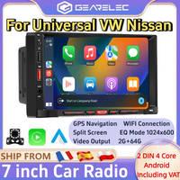 GEARELEC 7 inch Car Radio CarPlay Android Auto 2 Din GPS Bluetooth RDS Split For Universal VW Nissan Car Multimedia Player