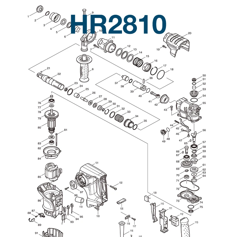 

Accessories Replacement for Makita HR2810 Hammer Original Rotor Armature Stator Gears Housing Cylinder