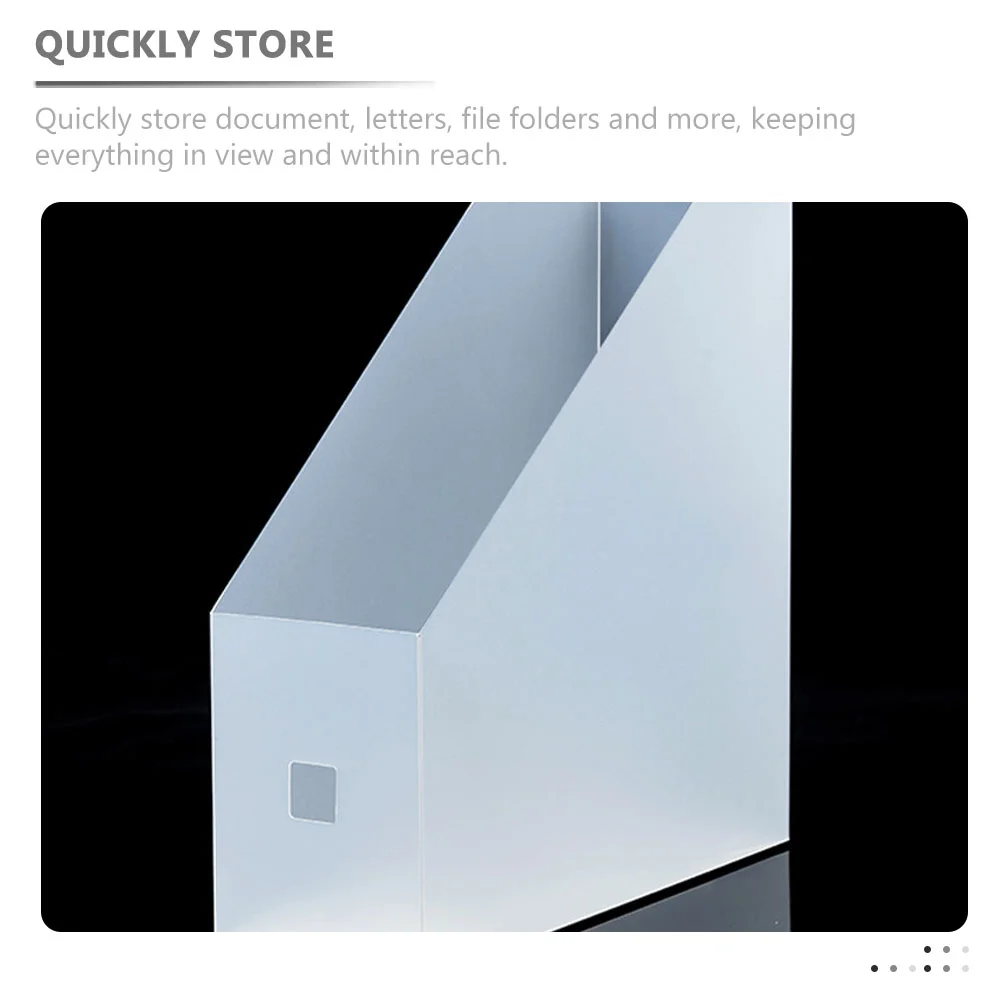 3 Pcs File Storage Box Desktop Rack Folders Document Organizer Magazine Bookshelf