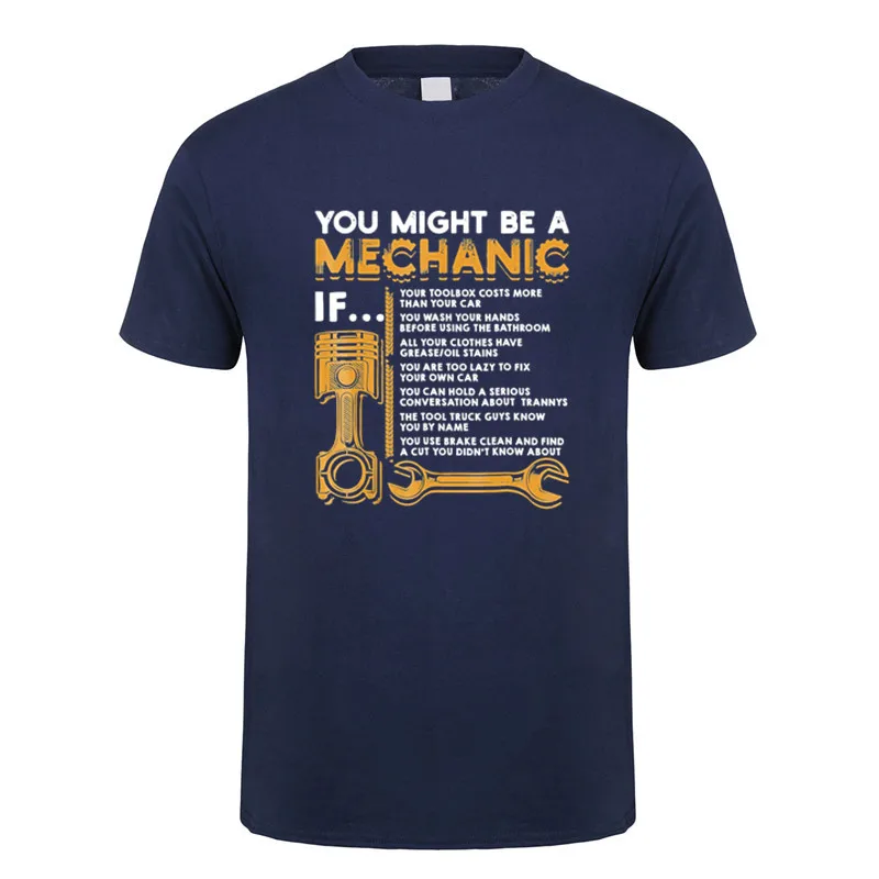 You Might Be A Mechanic If T Shirt Summer Women Men Short Sleeve Funny Mechanic Gifts Classic T-shirts Cotton Tshirt Tops