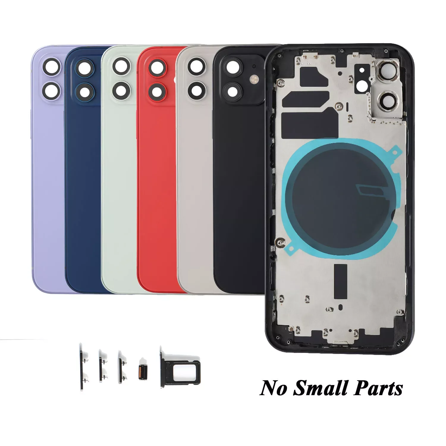 Back Housing Battery Door Middle Frame Chassis with Flex cable for iphone 12