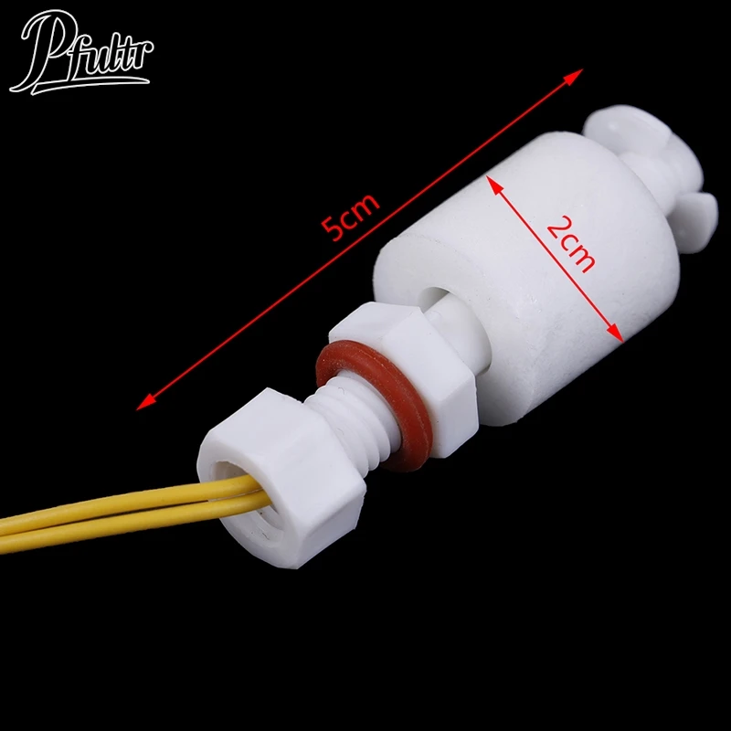 1PC PP Floating Ball Switch Liquid Water Level Sensor Horizontal Float Switch Down