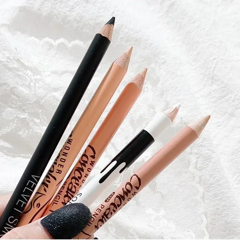 Concealer Pencil White Black Eyeliner Eyebrow Pencil Eyeliner Gel Sleeper Pencil Silkworm Cover Spot Repair Five Pack