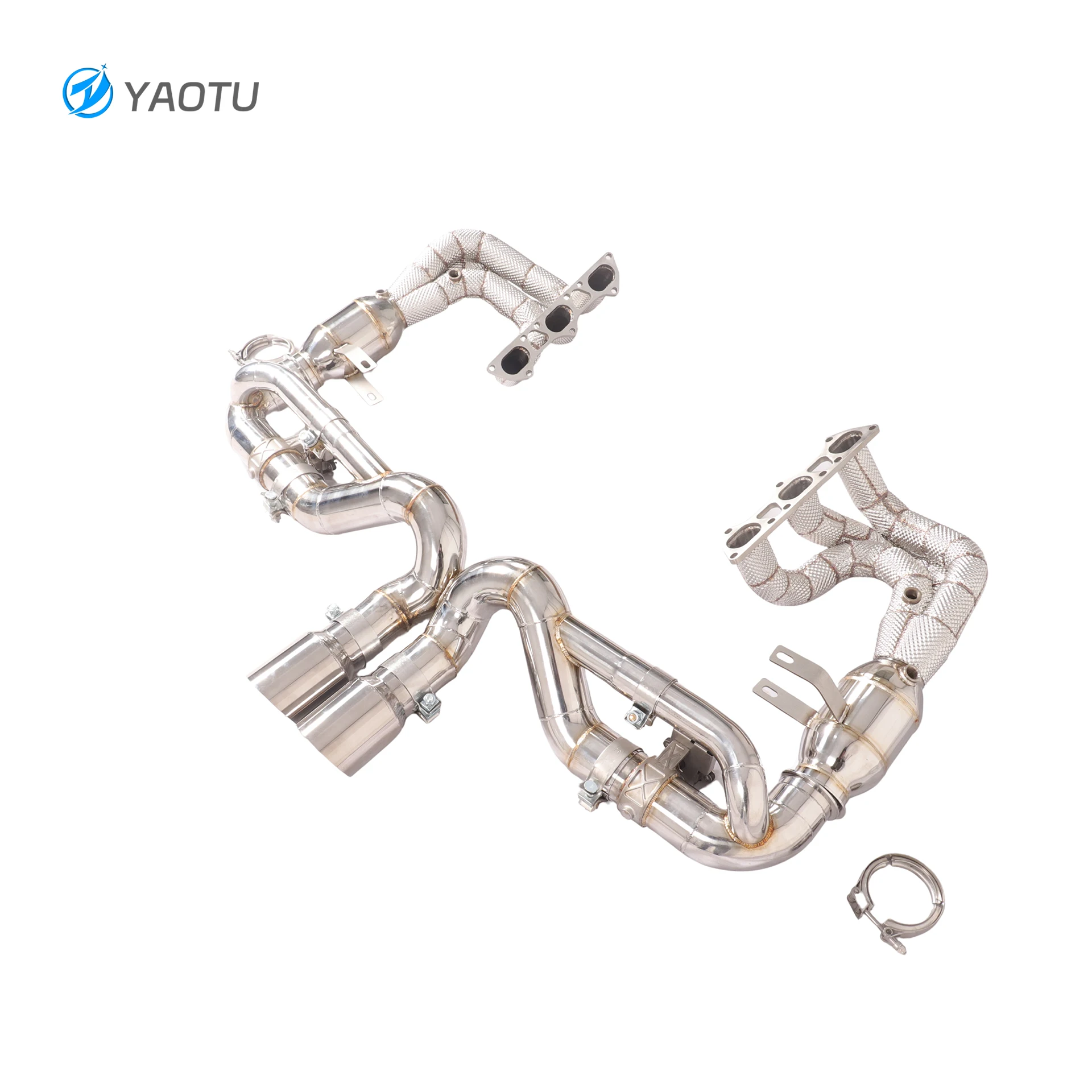YT High Performance Stainless Steel Full Valved Exhaust System For Porsche 992 GT3 With 3-way Catalytic Manifold