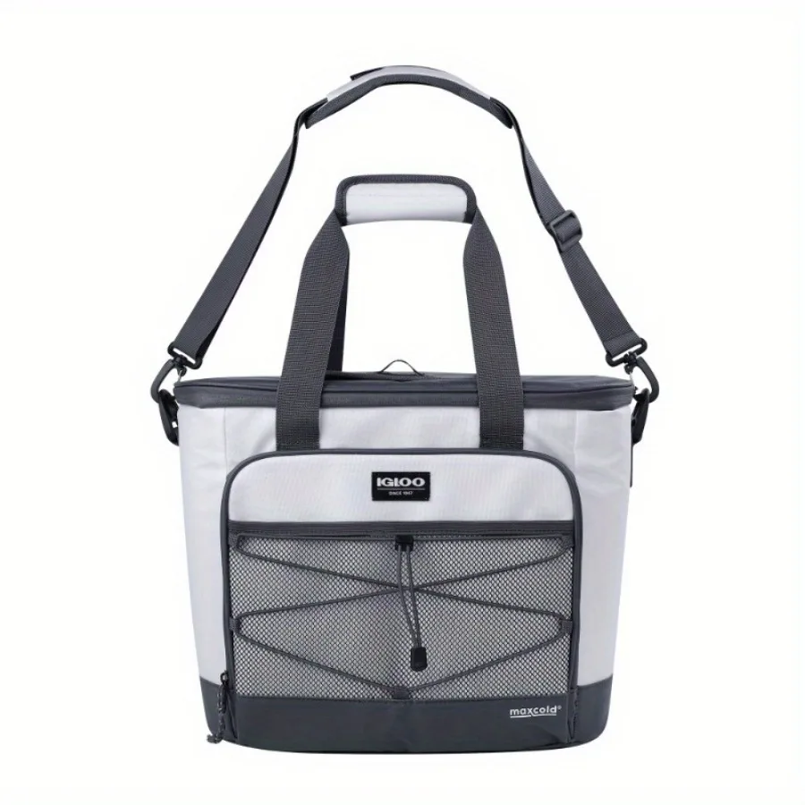 

28-can Capacity Cooler, Marine Soft-sided Tote Bag, Gray, Rubber Handles, Easy and Comfortable To Carry