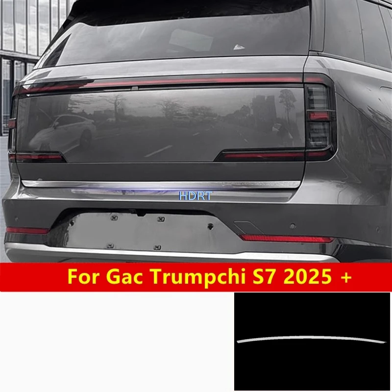 

For Gac Trumpchi S7 2025 + Car Styling Tail Gate Molding Rear Trunk Door Trim Protector Decoration Accessories Exterior Sticker