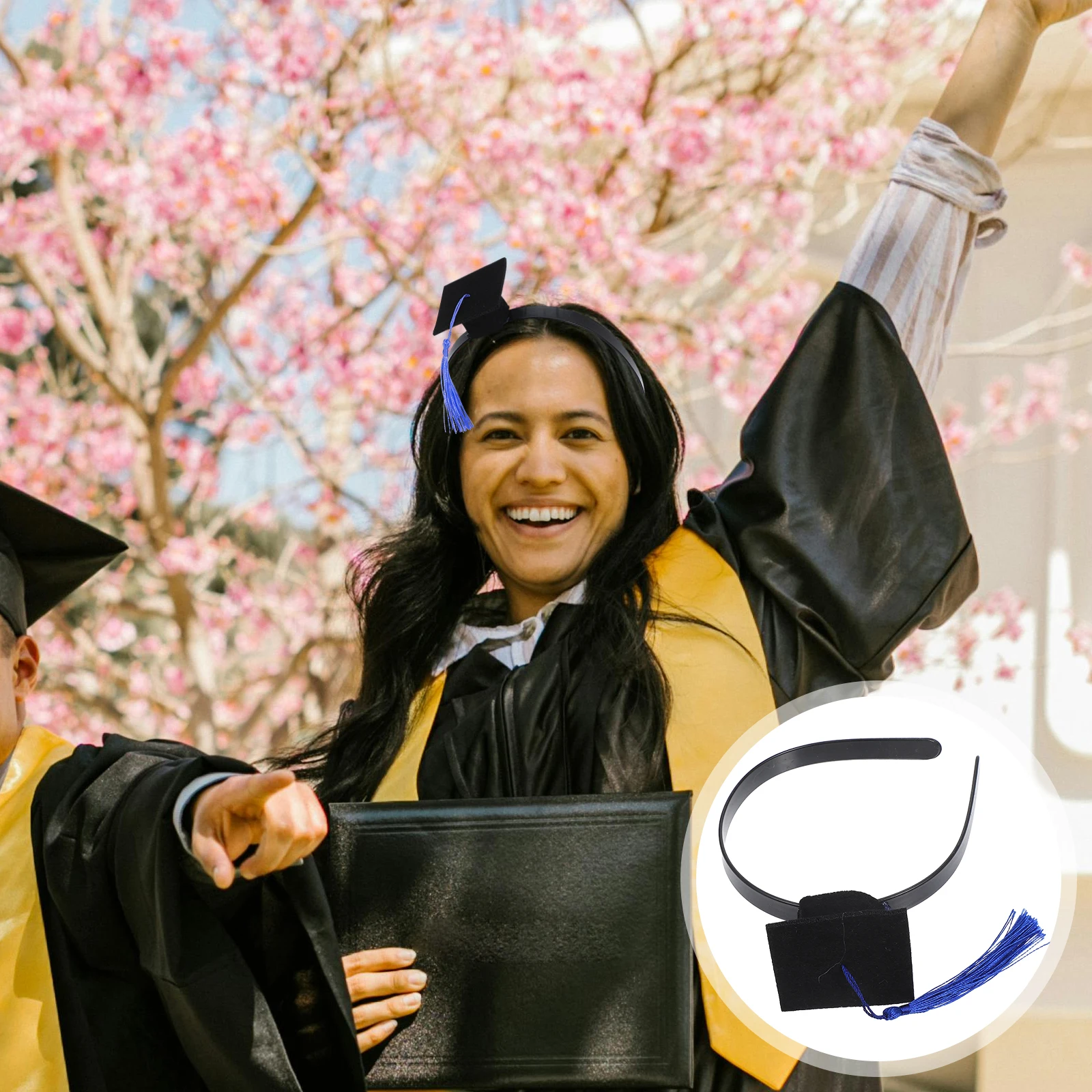 

Graduation Cap Headband Headbands for Insert Small Polyester Fixed Bachelor Party Decorations