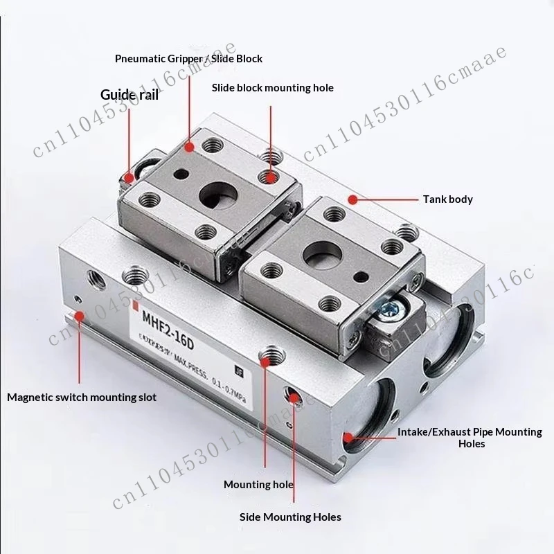 

Pneumatic Parallel Finger Guide Sliding Table Series Cylinder Aluminum MHF2-8D/HDF/12D/16D/20D/D1/DR/D2 Complete Bearing 2 Years