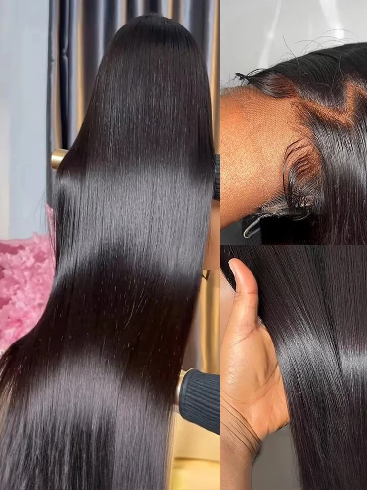 

100% натуральные человеческие волосы, парики из вьетнамских девственных волос 7x5 без клея, готовые к носке, для женщин, парики с HD-кружевной фронтальной частью 13x6, 13x4, прямые как палочки.