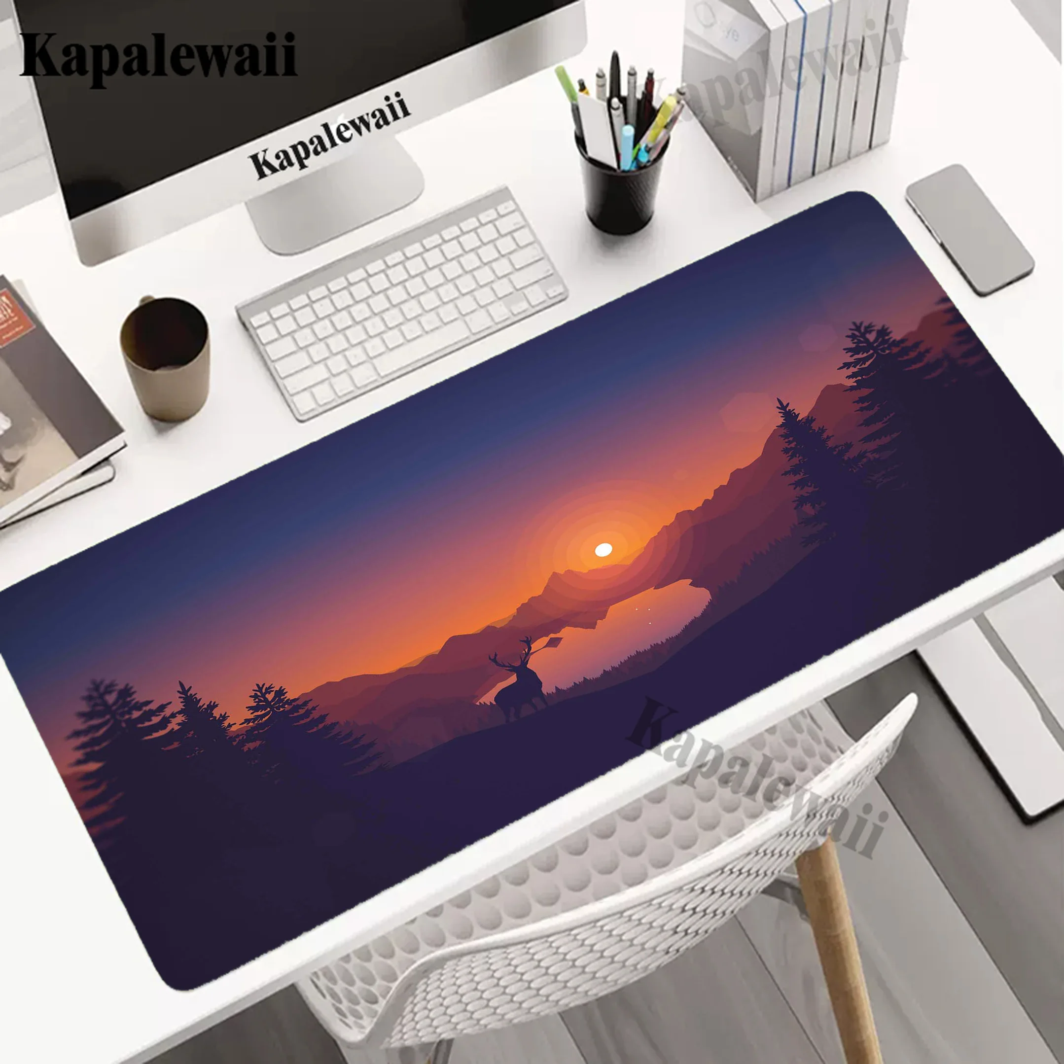 Firewatch Mouse Pad Gaming Setup Accessories Mousepad Notebook Office XXL Desk Mat Locking Edge Mouse Pads Non-slip Keyboard Mat
