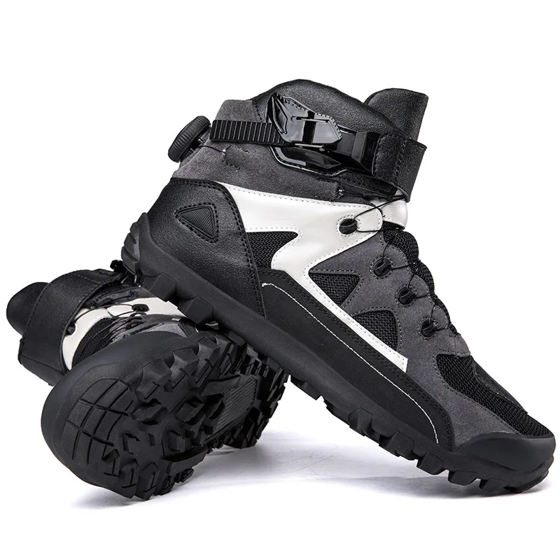 

Motorcycle Men Boots Racing Shoes Riding Breathable Motorcyclist Equipment Durable Off-road Motorbike