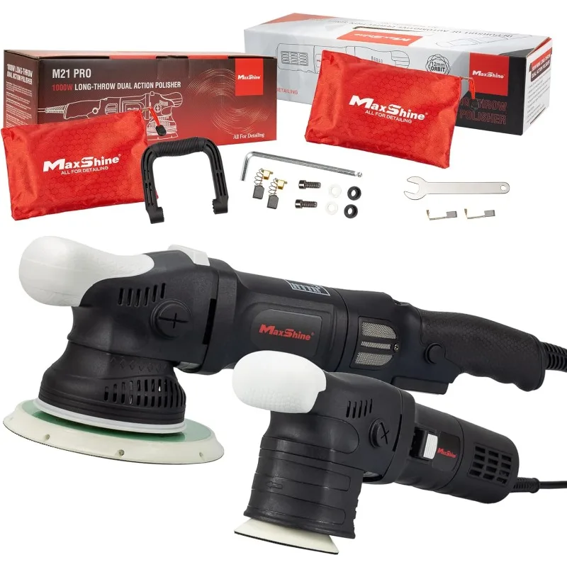 Maxshine Polisher Kit - Includes 2 Polishers M21 Pro/M312 Dual Action 6” Polisher (1000W) & 3” Polisher (550W) with 5/16” Thread