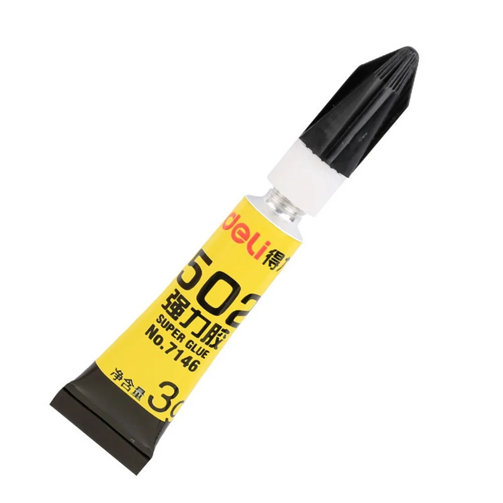 

Deli 3g Super 502 Liquid Glue Instant Fast Dry Adhesive Strong Repair Leather Rubber Shoes Bond Metal Wood School Office Supply