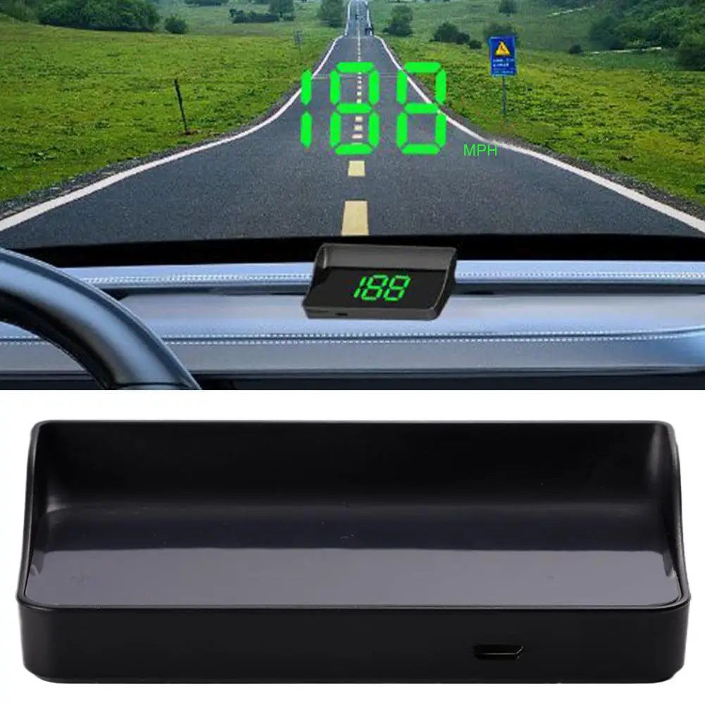 HUD Head-up Display Car GPS Digital Speedometer Universal KM/H Windshield Projector MPH Auto Electronic Speed P9P6