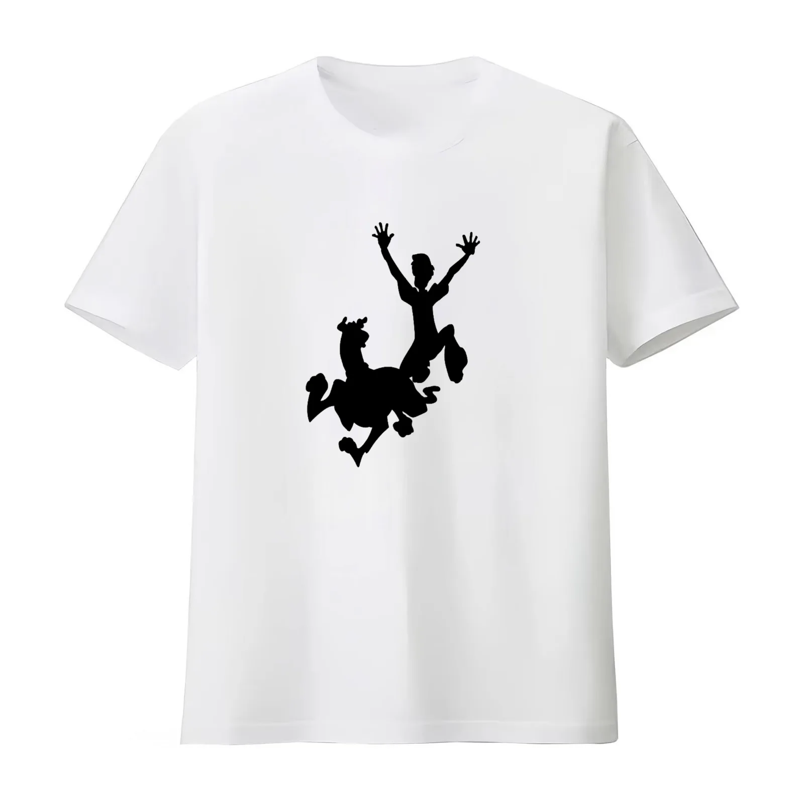 Mystery gang silhouette T-Shirt Summer Casual Cotton Tee Oversized Streetwear Tops Vintage Graphic Print Unisex Men Women