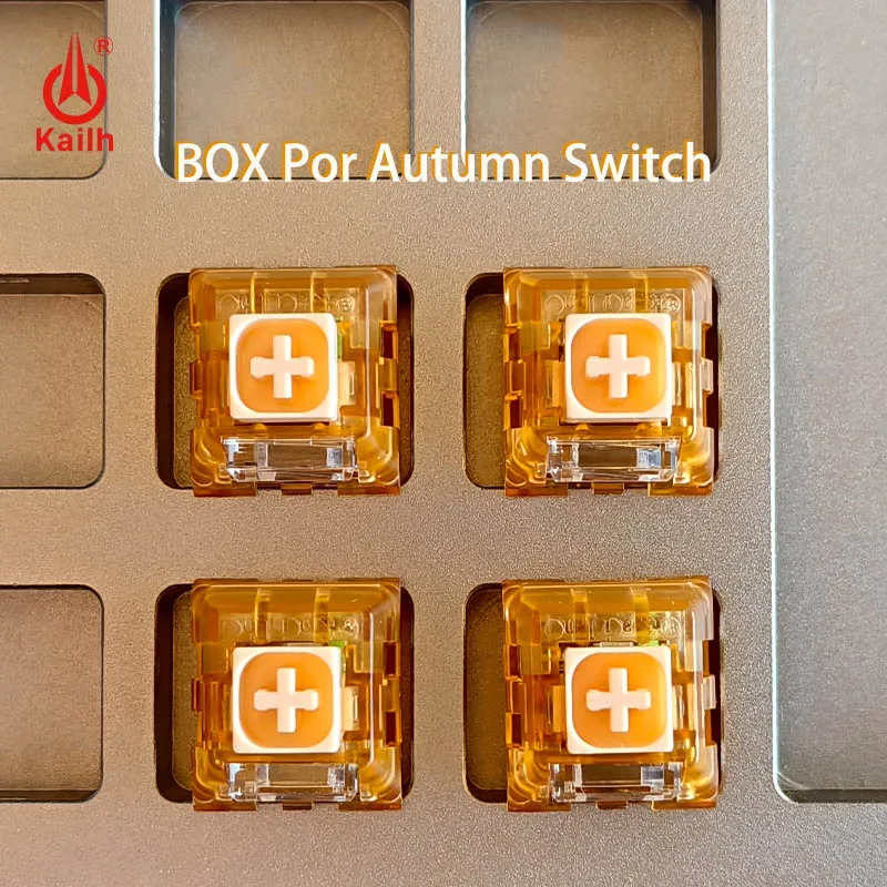Kailh box pro outono interruptor 5 pinos clicky tátil rgb pom personalizado gamer teclado mecânico interruptores lubrificação de fábrica para aura