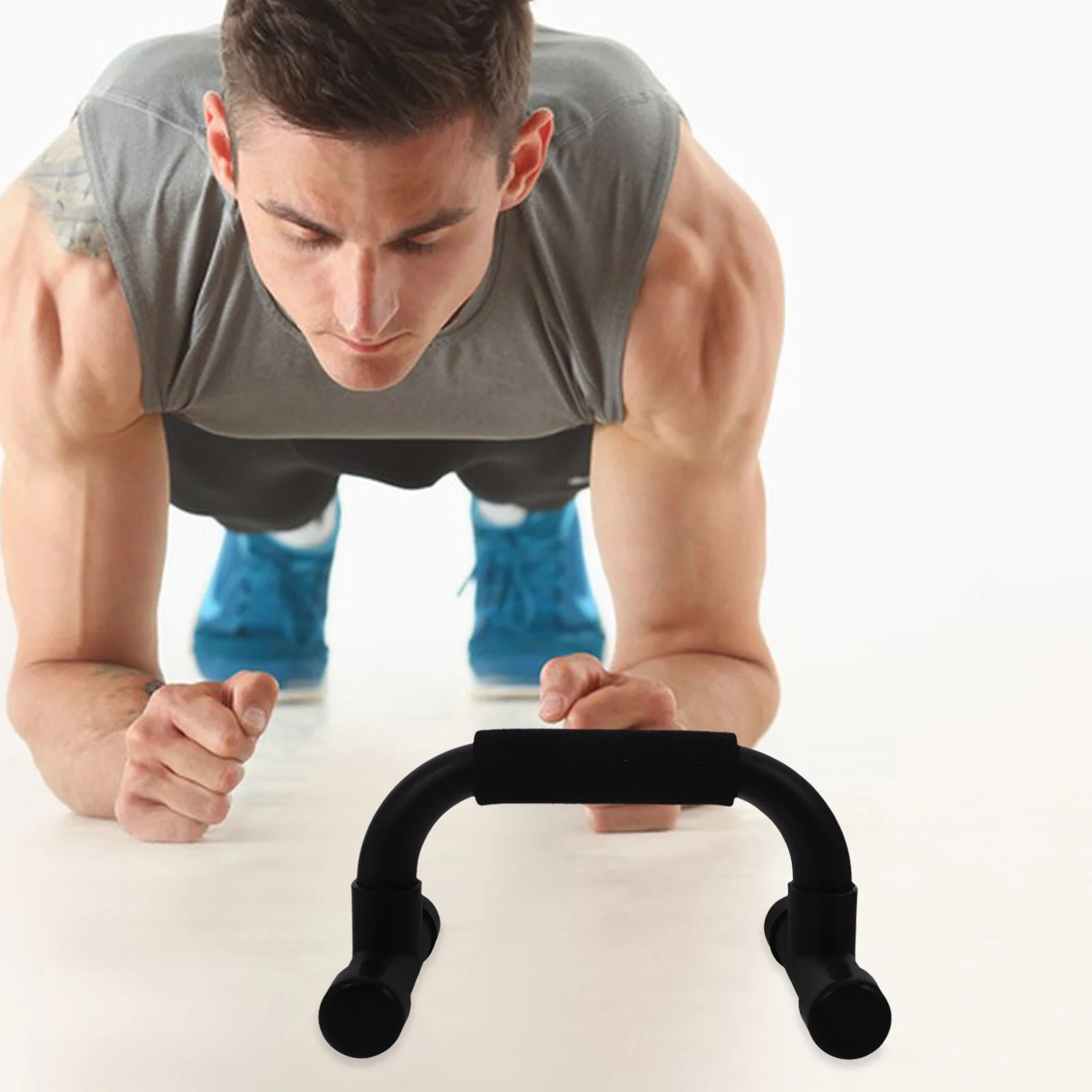 

Bars Sturdy Plastics Slip Resistant Handles Home Gym Equipment Lightweight Portable Muscle Training Chest Shoulders