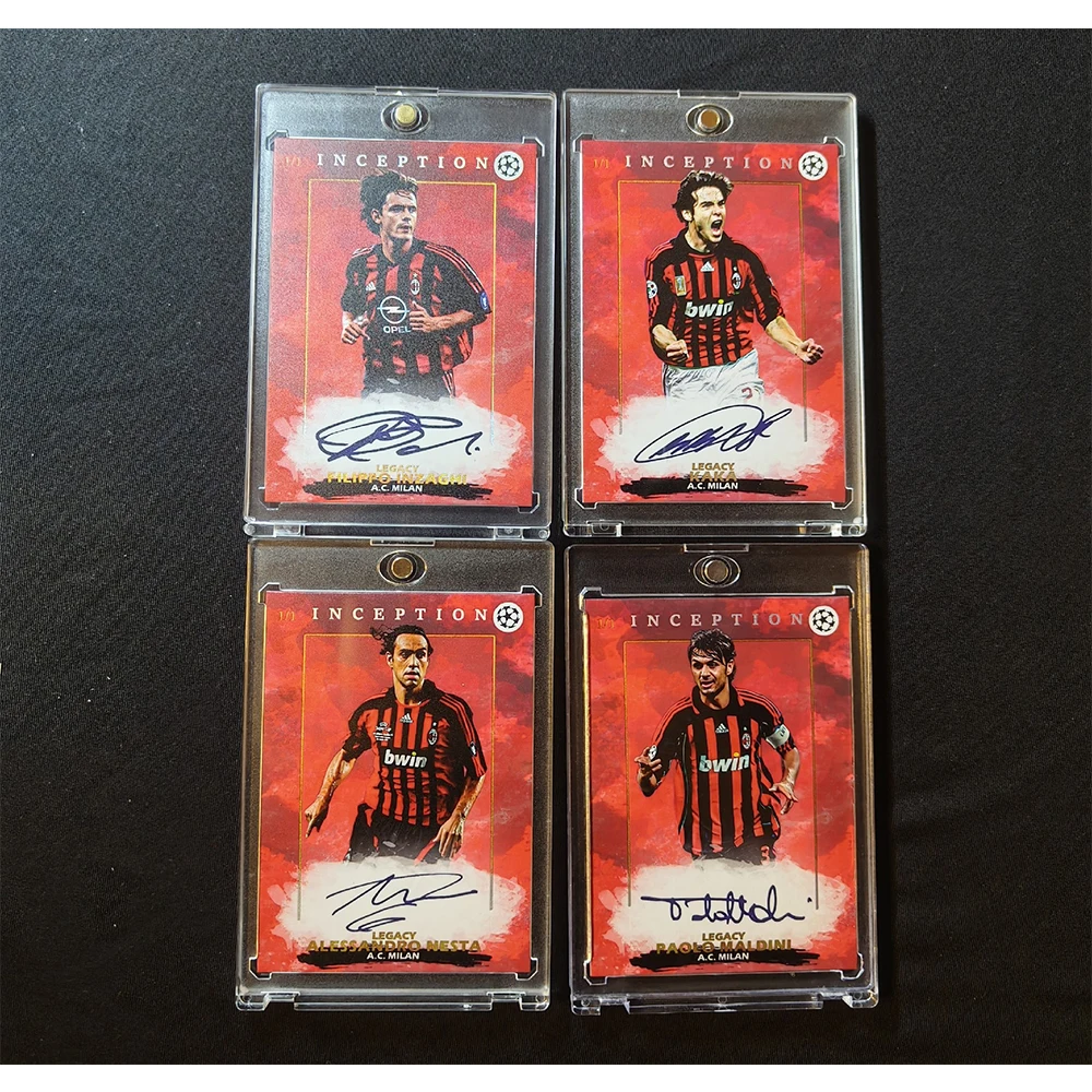 PANINI Haaland Messi Cristiano Ronaldo Milan DIY homemade Rainbow flash signature collectible card Birthday present for boys