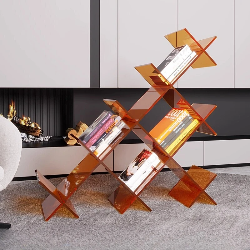 

Nordic simple acrylic transparent bookshelf children's picture books living room reading room books multi-layer floor storag
