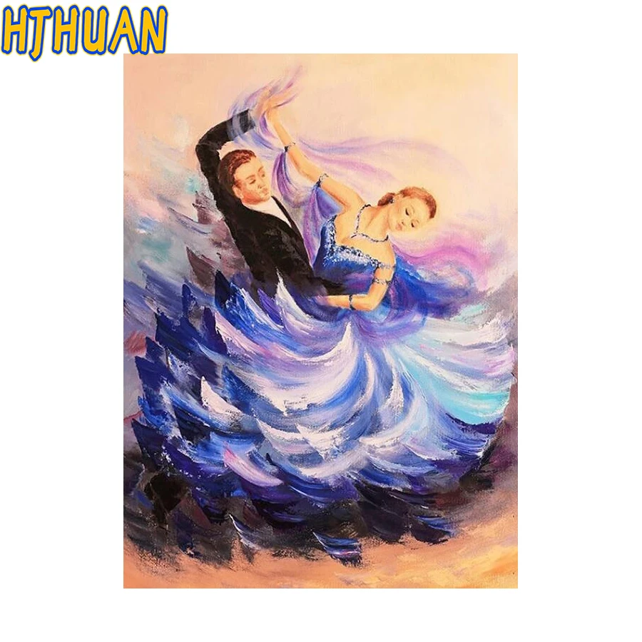 

Diamond Painting Graffiti abstract dance companion Portrait Cross Stitch Full Square Round Drill Embroidery Colorful Home Decor