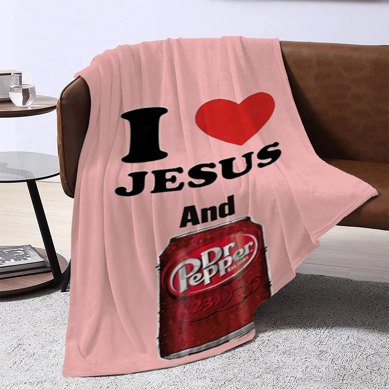 

DR PEPPER Printed Blanket Warm Throw Fluffy Soft Blankets for Decorative Sofa Downy Plaid With Print Office King Lid Catnap Knee