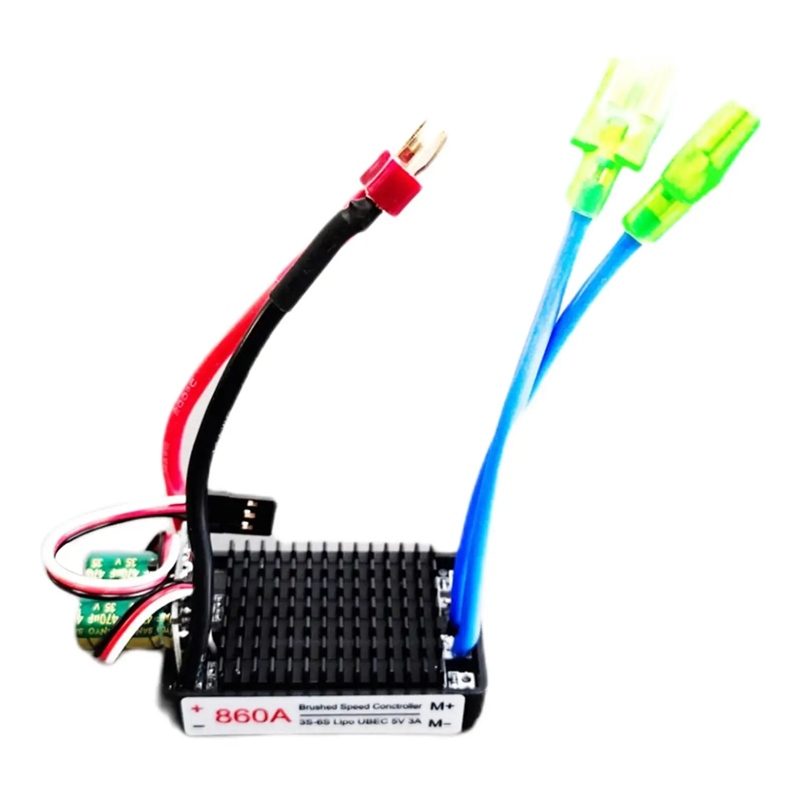 Bidirectional RC ESC Replacement High Voltage Waterproof 860A 12V-24V Brush ESC for RC Tank Boat Car Vehicle