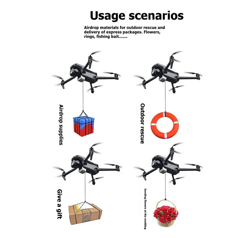 24-Hour Delivery Fishing Bait Drone Airdrop System For DJI 3 Thrower Wedding Ring Gift Delivery Dispenser Accessories