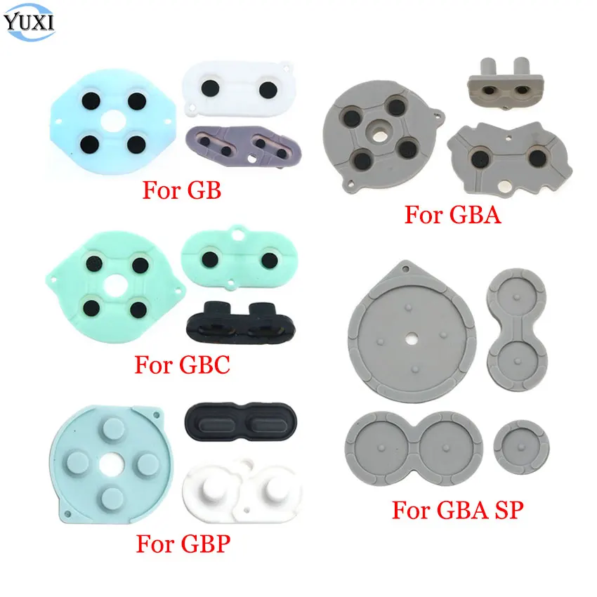 

YuXi Conductive Rubber Buttons For Gameboy GB GBA SP GBC GBP Console A B Dpad Keypad Silicone Pads