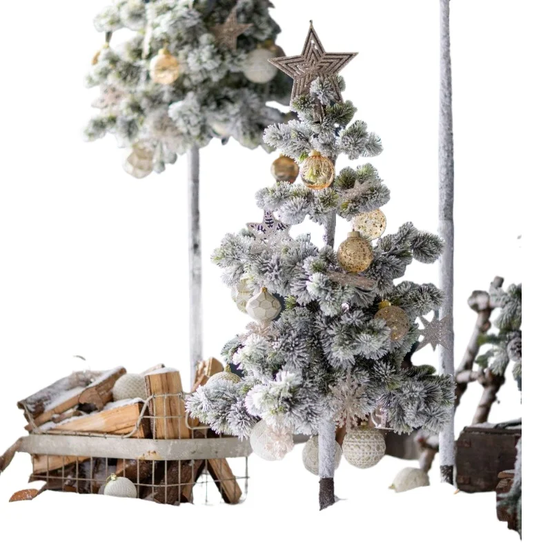 

Christmas tree, small household cedar Christmas decoration, high-end ornaments, scene setting atmosphere