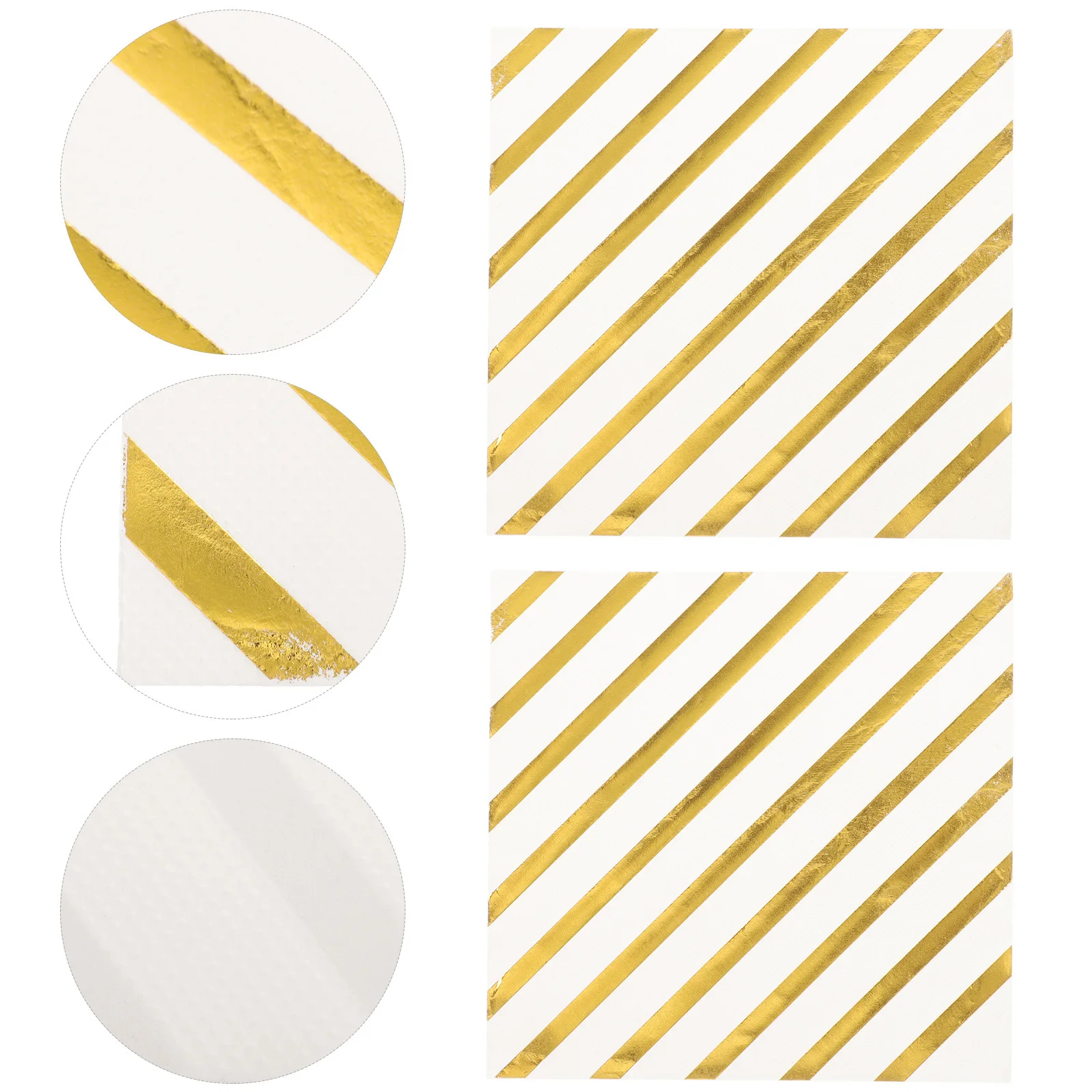 2 قطعة الذهب احباط كوكتيل المناديل لحفل زفاف مأدبة ورق زينة منديل عشاء الحلوى وجبة خفيفة الأنسجة المتاح #6