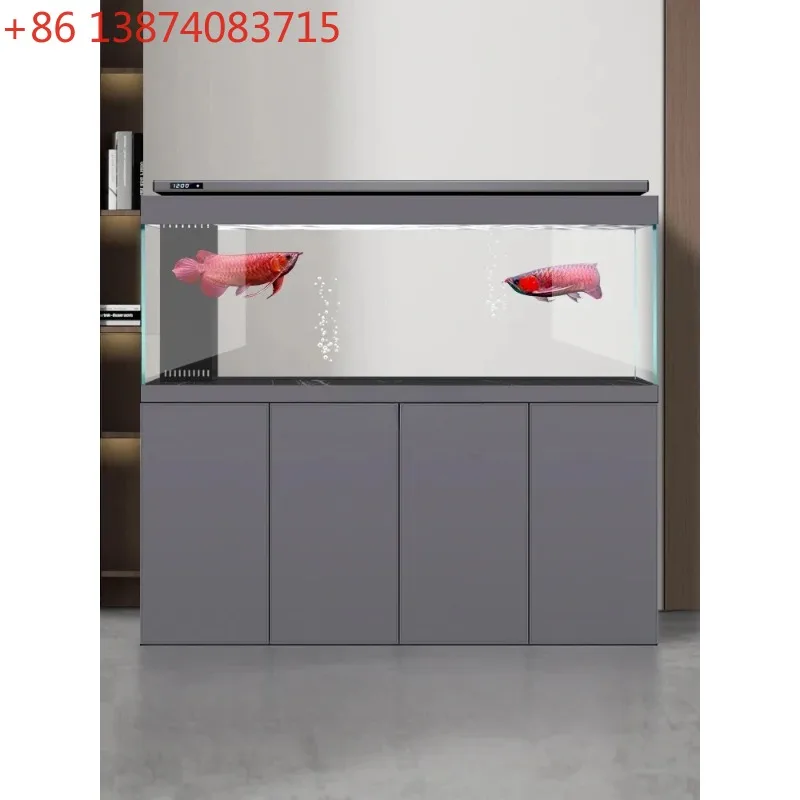 

A Professional-Grade Dragon Fish Tank Super White Glass Living Room Home Landscape Intelligent Ecological Bottom Filter Aquarium