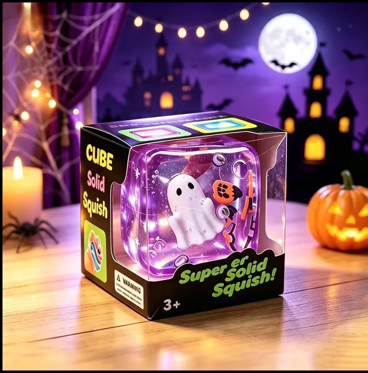 Halloween cube decompression toys, pumpkin ghost eyeball spider internals, suitable for children's party giveaways and gifts - view 4