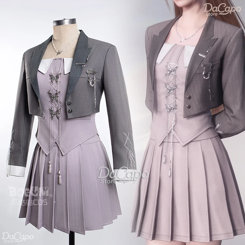 Love And DeepSpace Girls Player Mc Outfit Женский пиджак Платье Плиссированная юбка Костюм Игра Косплей Xaiver Одежда для пары Парик Love And DeepSpace Girls Player Mc Outfit Женский пиджак Платье Плиссированная юбка Костюм Игра Косплей Xaiver Одежда для пары Парик
