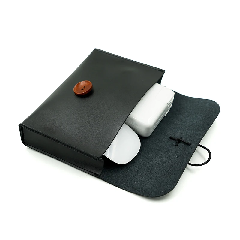 Pouch Chargers Storage Bags Pu Leather Kit Sleeve Case For Phone & Pad Tbalet Accessories Mouse Data Line Power Supply Bag