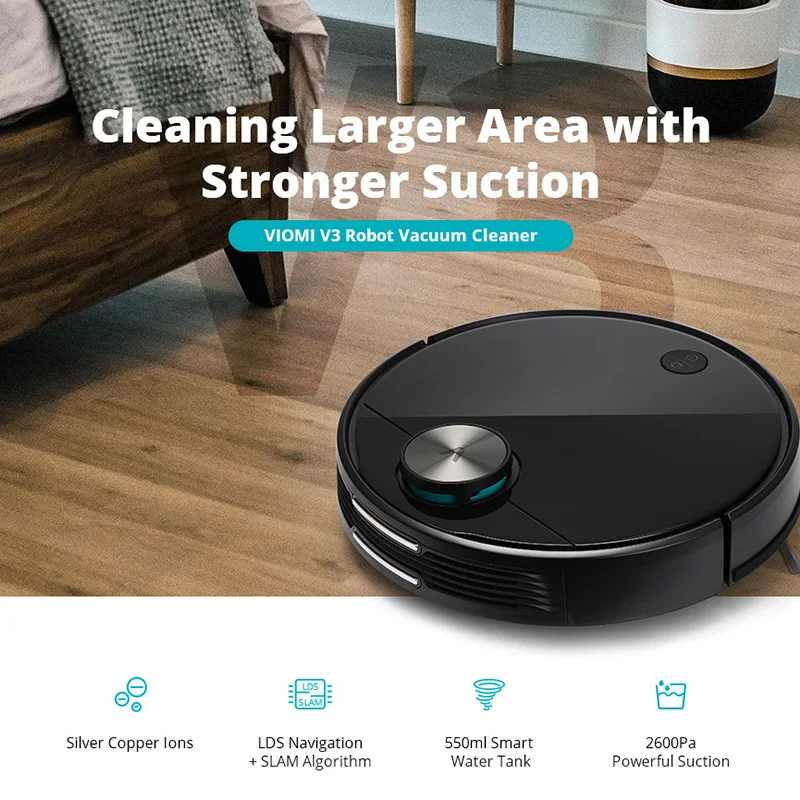 Global Version Viomi V3 Intelligent Sweeping Robot Vacuum Cleaner Original Robot Vacuum Cleaner