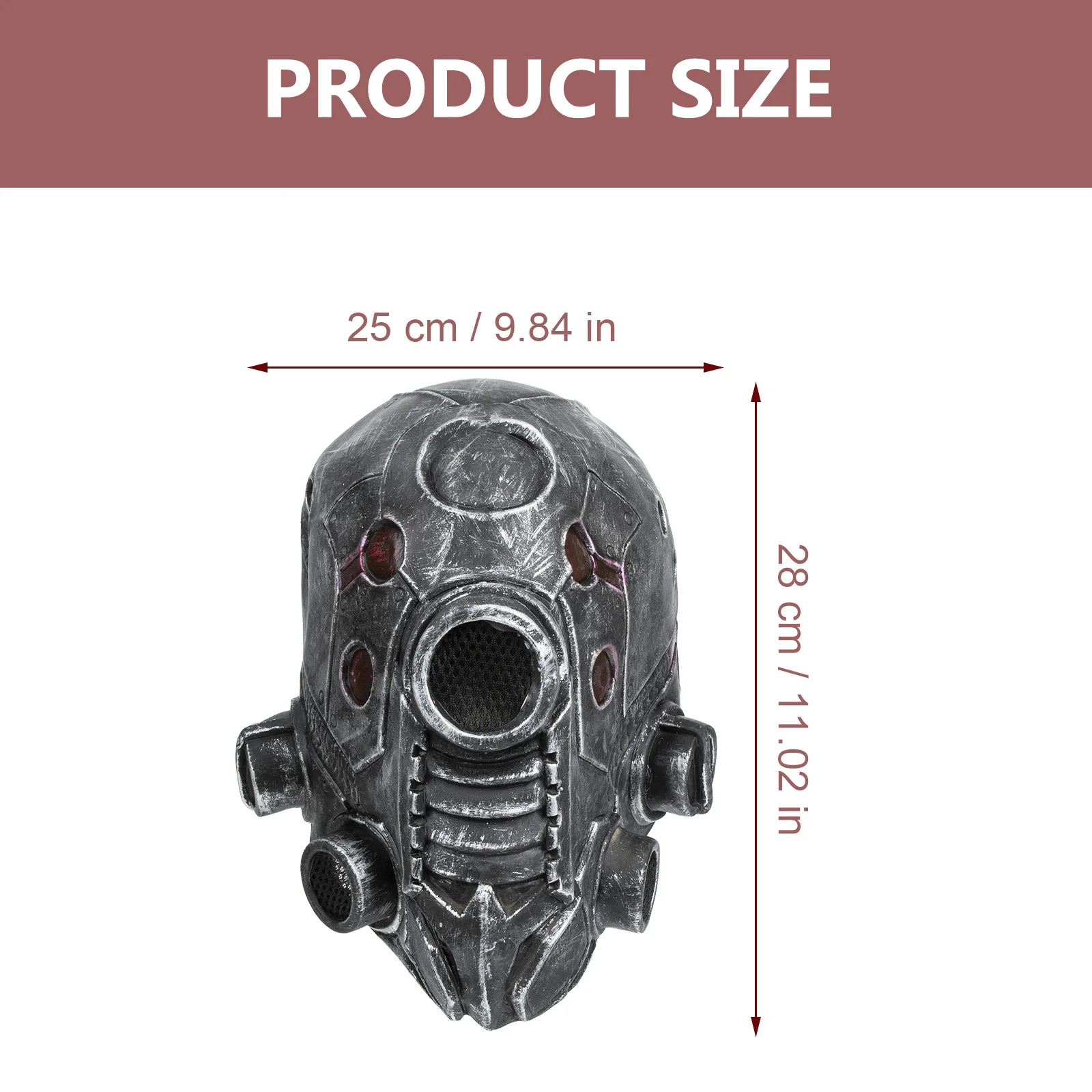 Steampunk Mask Lightweight Durable Halloween Costume Accessory Adult Party Masquerade Dress Up Prop Carnival Cosplay Robot