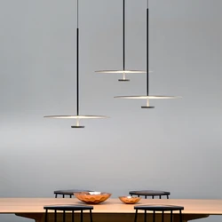 Modern Round Metal LED Pendant Lights Dining Room Bar Bedside Suspension Lamp Minimalist Creative Lighting Fixtures