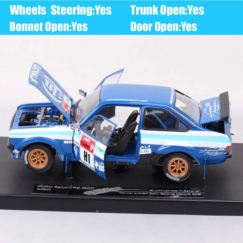 Sun Star 1/18 Ford Escort RS1800 Auto 24 Rally Estonia Historic 2012 Big Scale Car Model Racer #1 La Diecasts & Toy Vehicles Boy