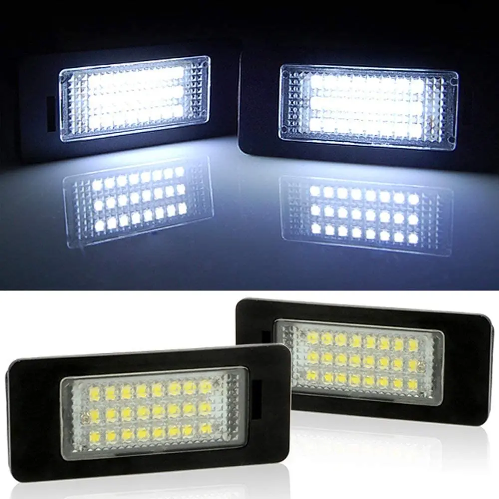 Luz de matrícula de coche, lámpara LED sin errores para BMW E90, E91, E92, E93, E82, E88, E39, E60, F10X5, E70, X6, E71