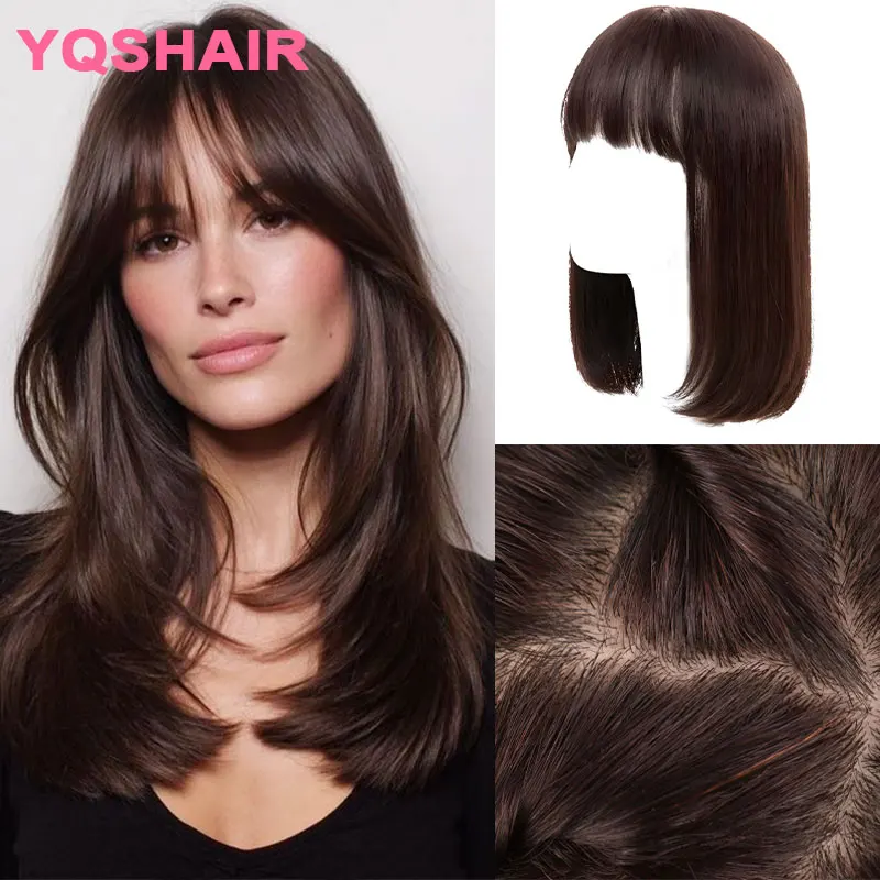 

Шелковый парик 6x6 дюймов с челкой, готовый к ношению, из натуральных европейских человеческих волос, с шелковым верхом и передней частью из полиуретана, многослойный, для женщин