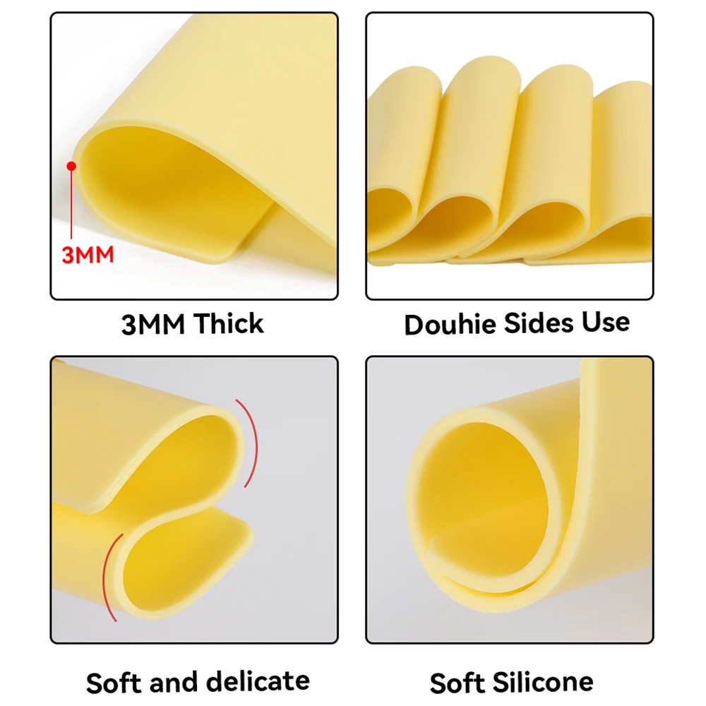 1/3/6/9PCS 15*20*0.3cm Tattoo Practice Fake Skin Sheet Double Side Blank Silicone Practice Skin practice 3MM Size Practice Skin