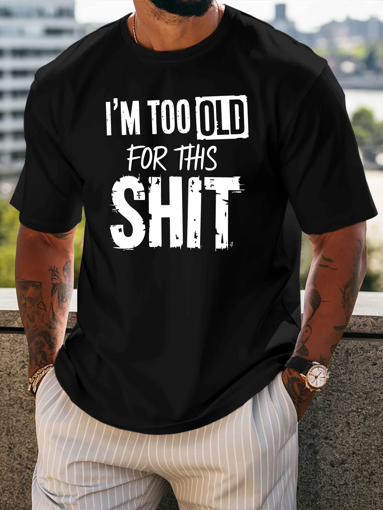 Summer Lightweight Breathable Men's T-shirts Clothing Large Size Casual Letter Print Men's Short Sleeve Tops Plus Size T Shirts